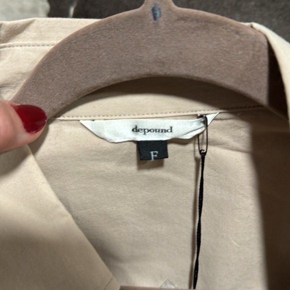 W.concept beige oversized shirt Depound [EXCLUSIVE] one size - Picture 5 of 8